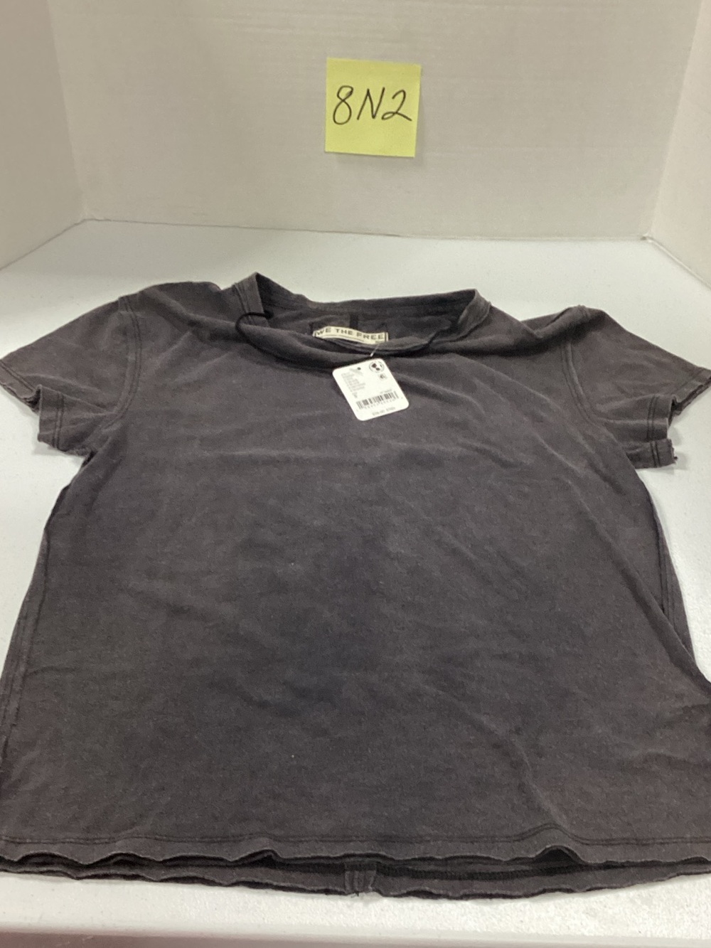 We The Free Washed Charcoal Short Sleeve Crewneck Tee